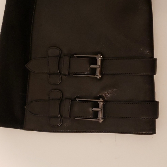 Cole Haan Air Jalisa Black Leather boots with Suede, slide zipper closur - Picture 11 of 16